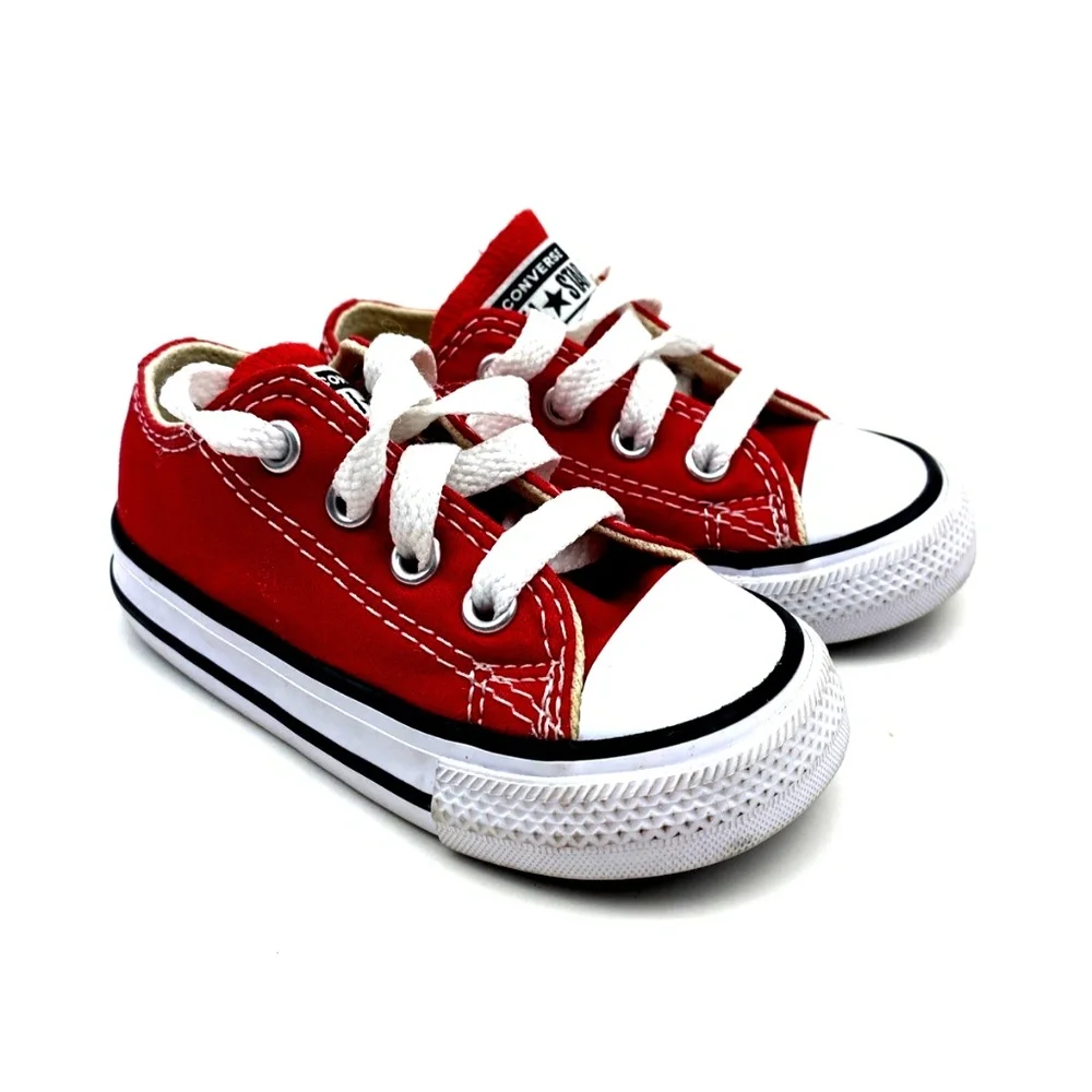 Red Toddler Sneakers Canvas Low-Top - Converse